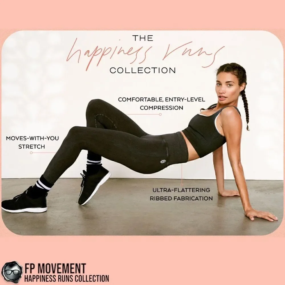 FP MOVEMENT HAPPINESS RUNS SQUARE NECK BRA + LONG TANK + HIGH RISE LEGGING BLACK - Picture 10 of 12
